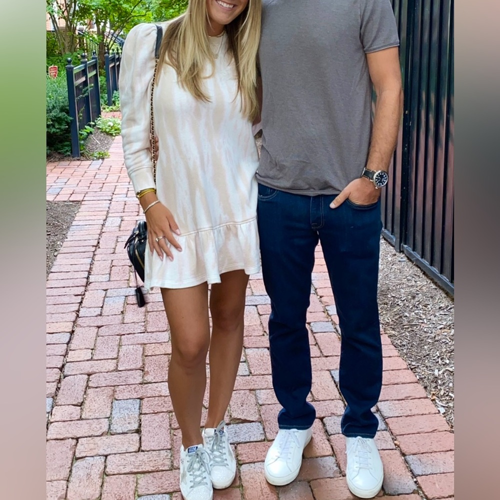 Ulla Johnson Eli Ruffled Tie-Dyed Cotton Jersey Mini Sweatshirt Dress - Picture 6 of 7